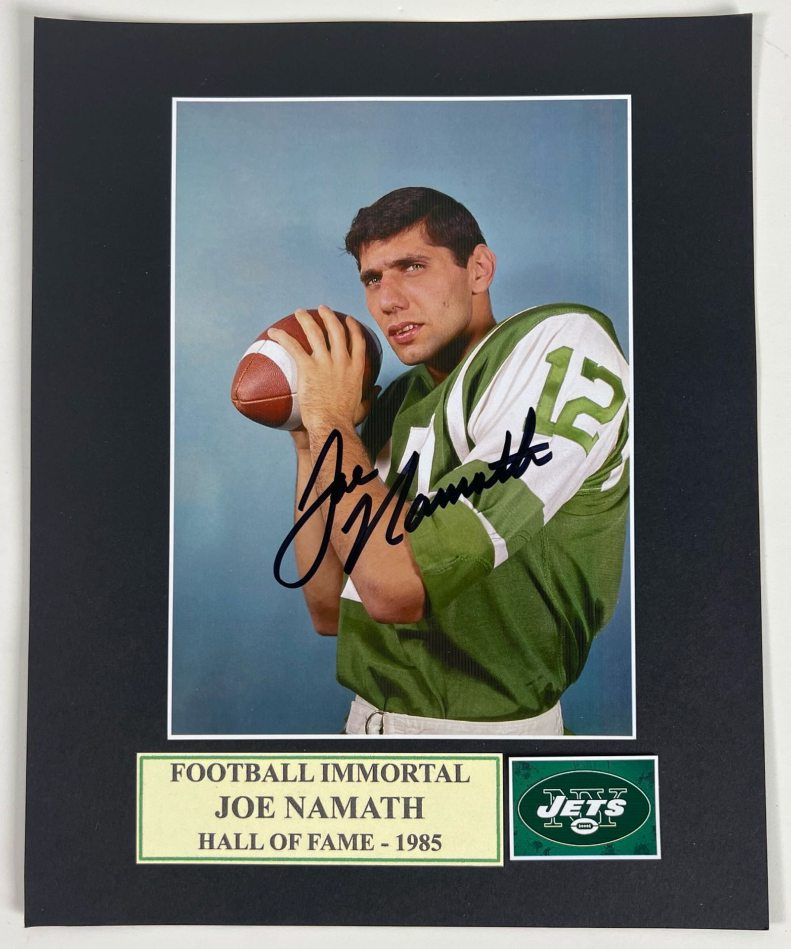 Joe Namath Autographed NY Jets Photograph (1 of 3)