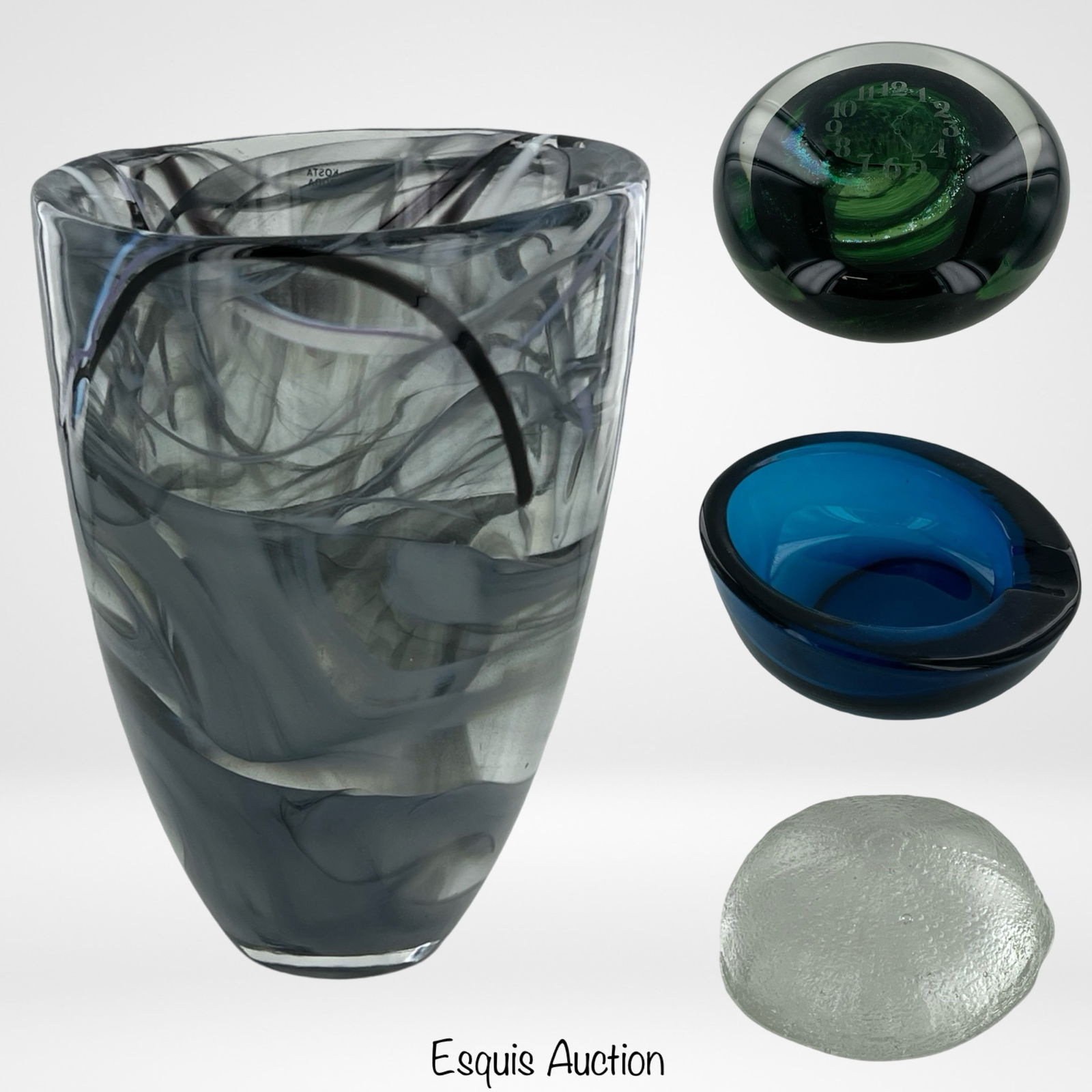 Art Glass & Crystal- Kosta Boda Vase & Paperweight (1 of 10)