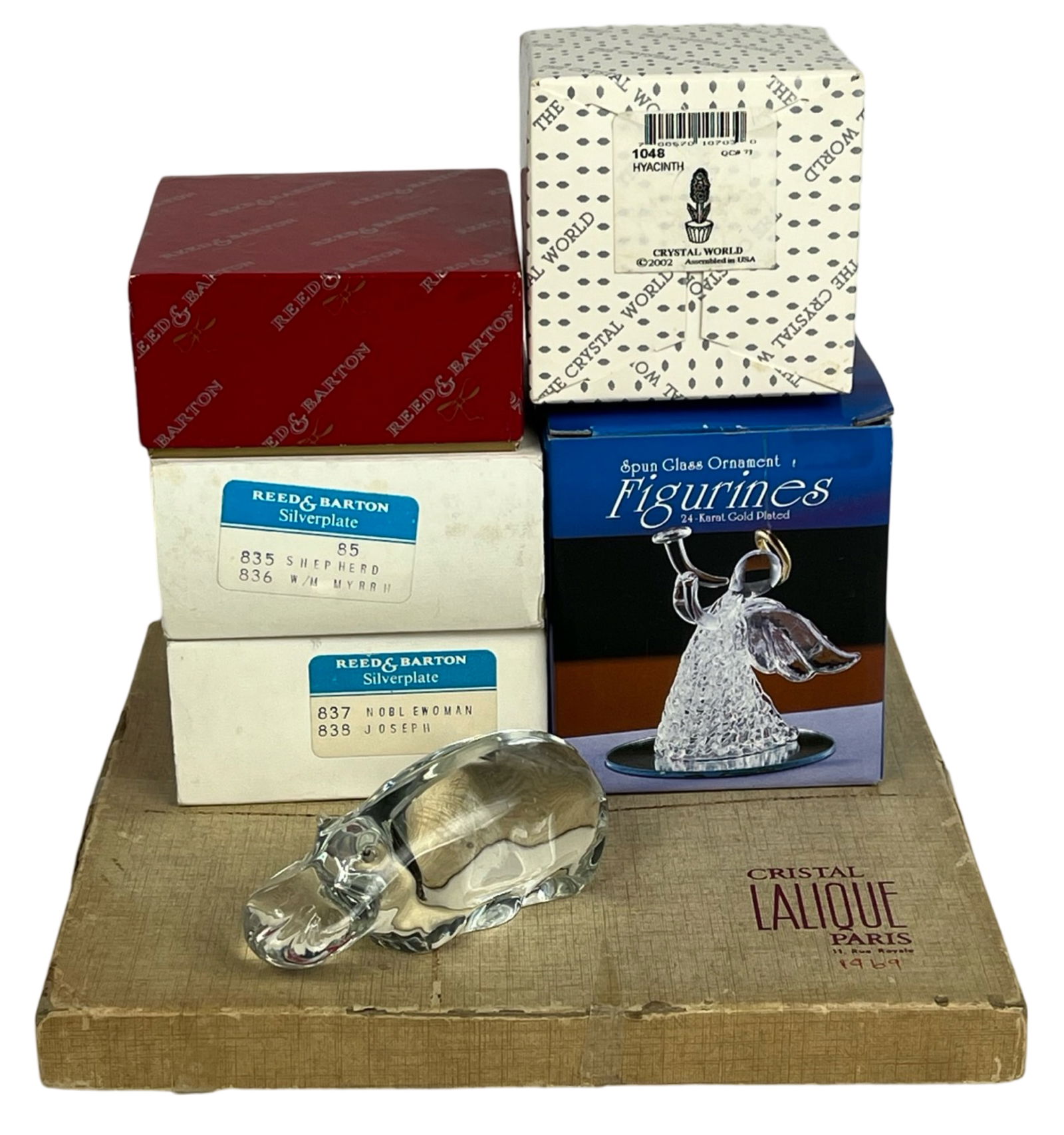 Lalique Crystal Plate, Christmas Bells, Hippo, Flo (1 of 10)