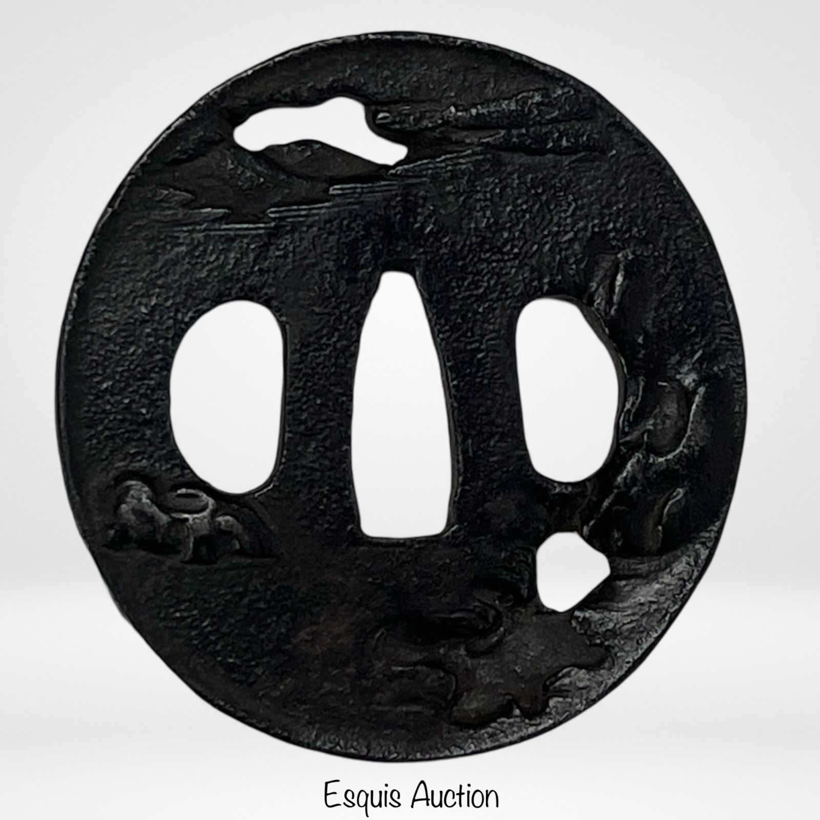 Antique Japanese Edo Period Samurai Sword Tsuba (1 of 4)