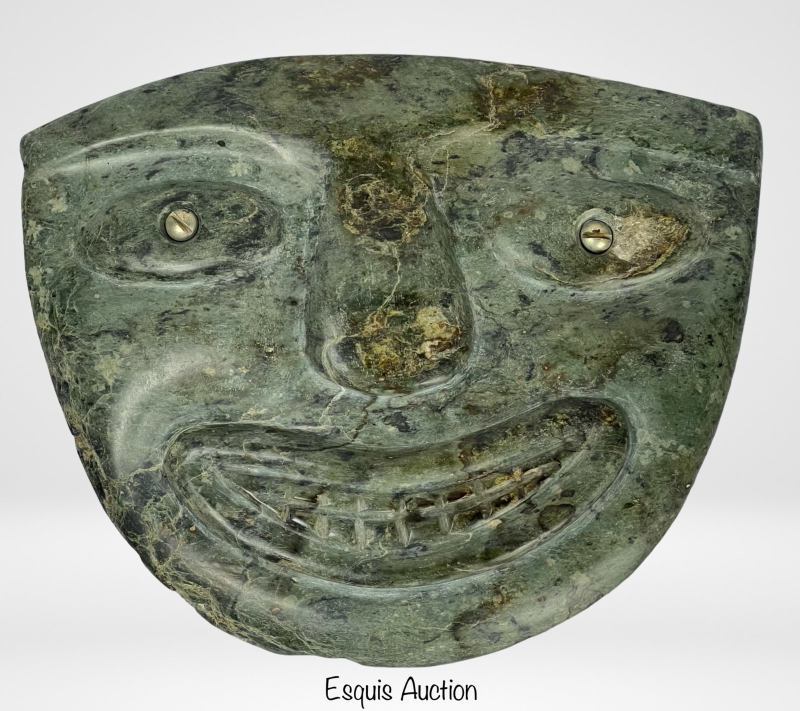 Jade Carved Face Mask in style of Hongshan Culture (1 of 3)