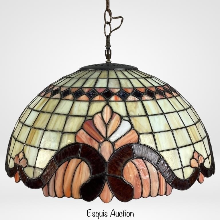 Tiffany Syle Stained Slag Glass Pendant Light (1 of 2)