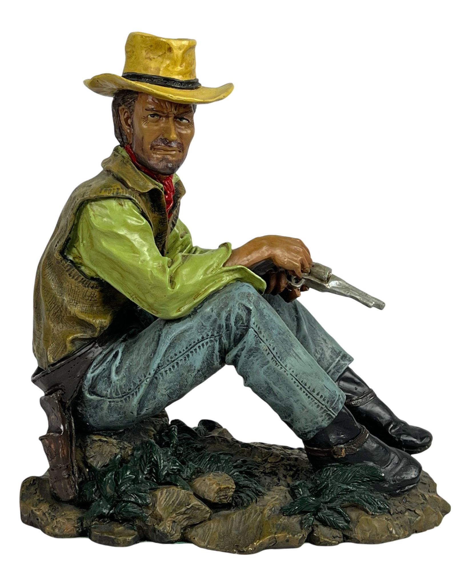Clint Eastwood Sculpture by Peter Mook: This remarkable sculpture by renowned artist Peter Mook captures the iconic image of Clint Eastwood. The piece, measuring 11 inches in height, 12 inches in width, and 6 inches in depth, portrays Eastw
