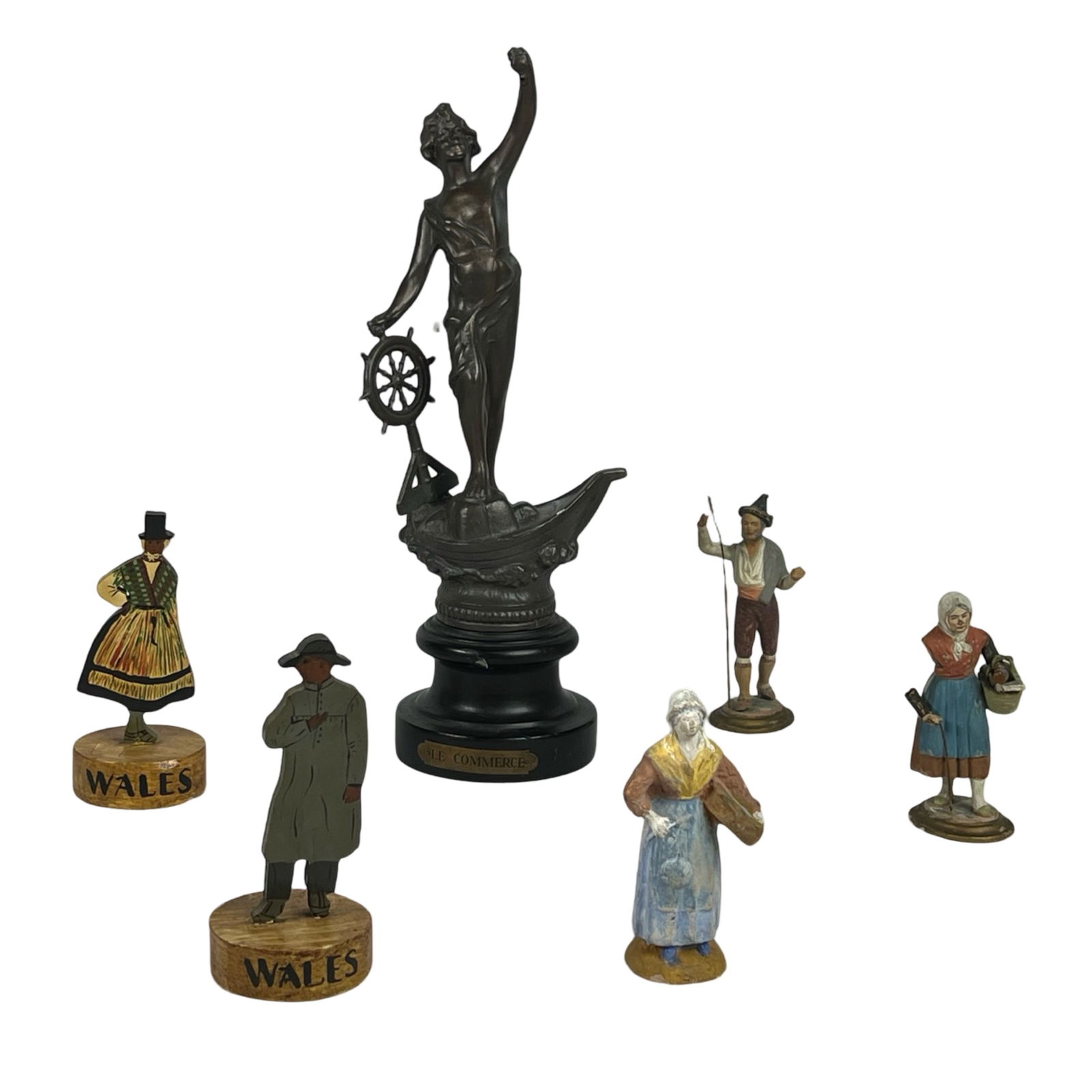 Antique French "L'Commerce" Sculpture & Figurines (1 of 9)