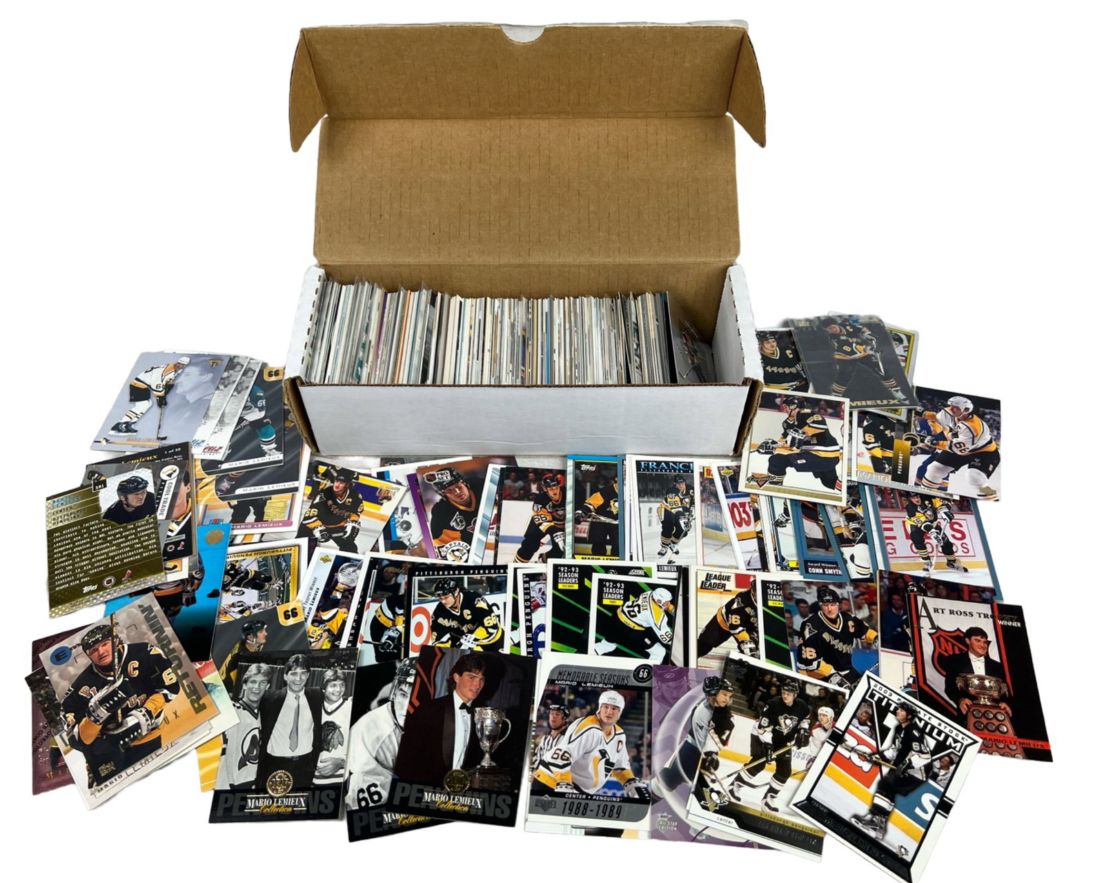 350 Mario Lemieux Hockey Cards- Various Years: approx. 350 Mario Lemieux Hockey Cards- Various Years