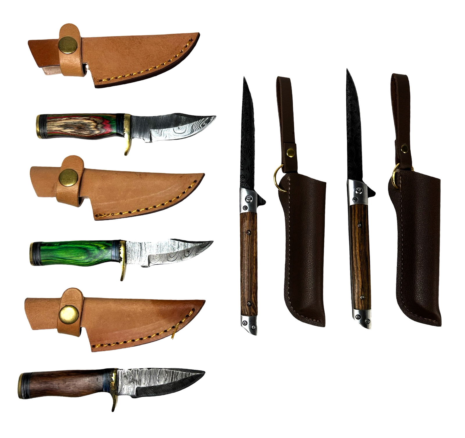 Handmade Forged Damascus Steel Knives (1 of 3)