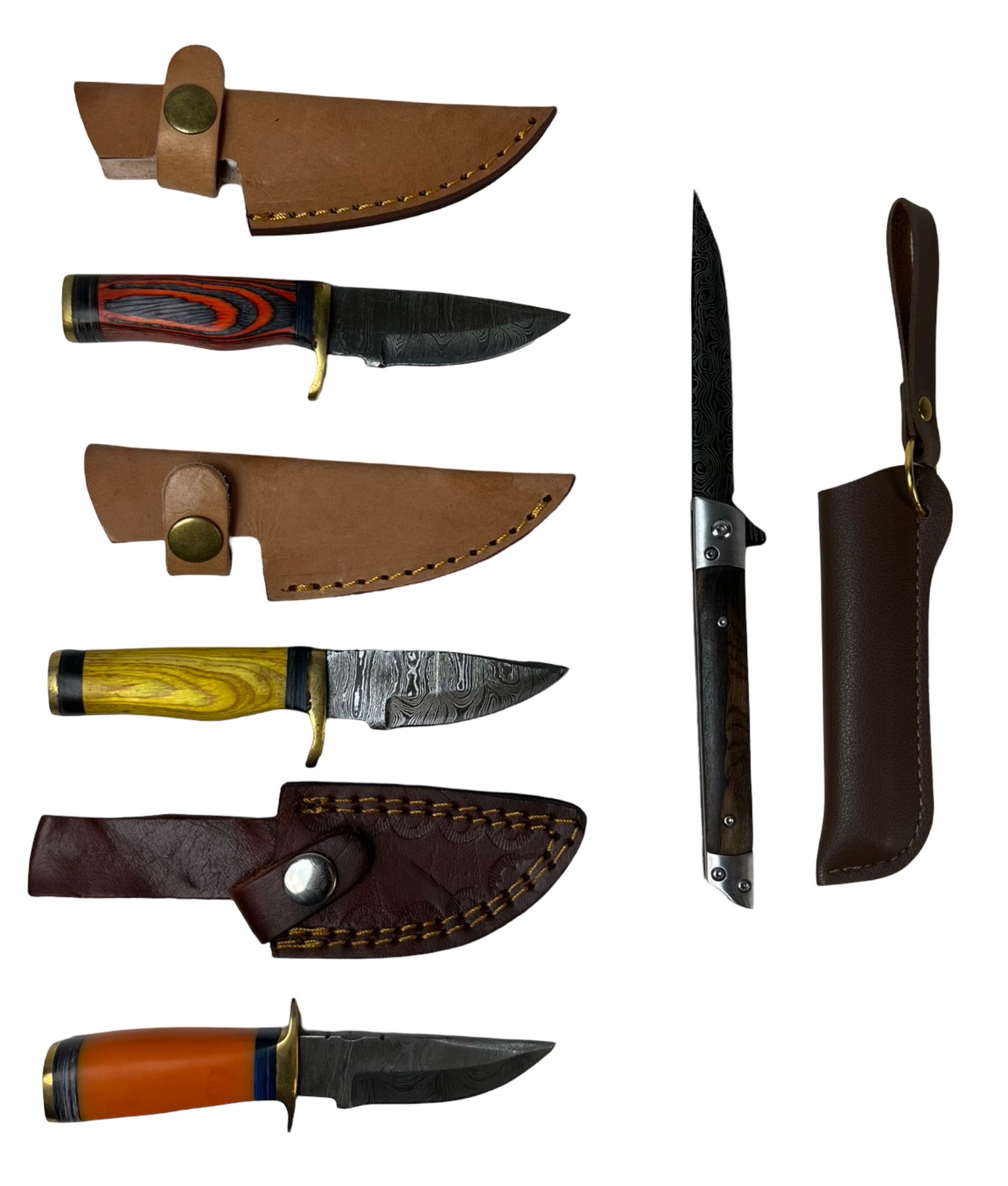 Handmade Forged Damascus Steel Knives (1 of 3)