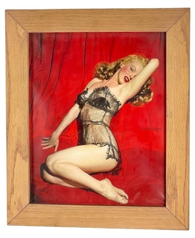 Marilyn Monroe Champion Calendar Salesman Photo: Original Champion Calendar Company early 1950's Marilyn Monroe Salesman's Sample Photo. This is the world famous photo taken by Tom Kelly on May 27, 1949. Marilyn was paid $50 for the two hour shoot.