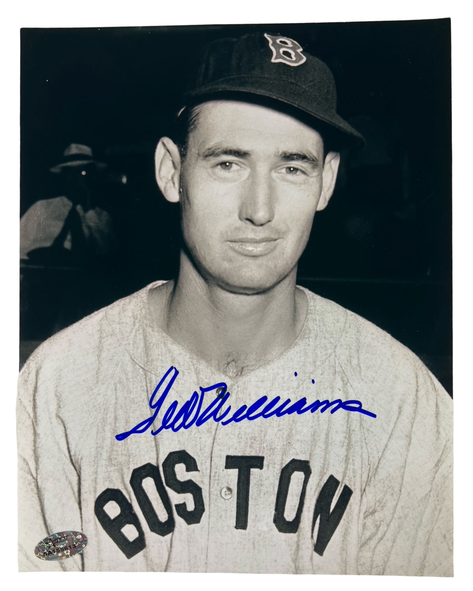 Ted Williams Autographed Baseball Photograph (1 of 3)