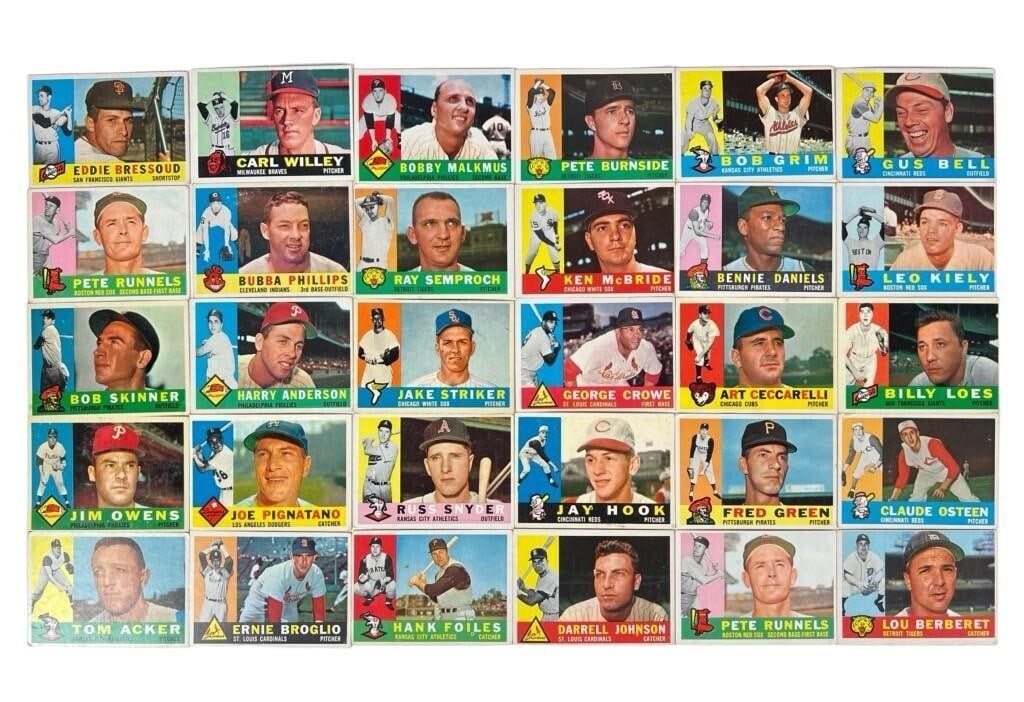 1960 Topps Baseball Cards with Stars (1 of 3)