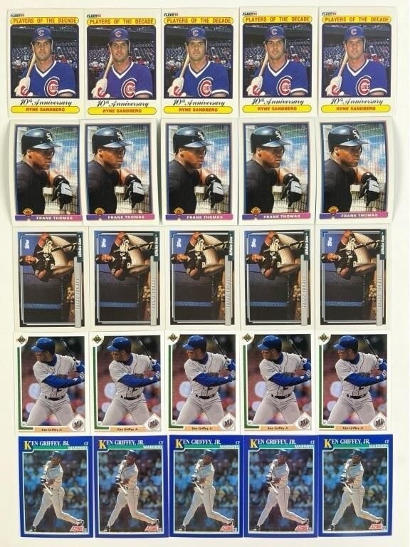 Ken Griffey, Frank Thomas & Ryne Sandberg Cards (1 of 1)
