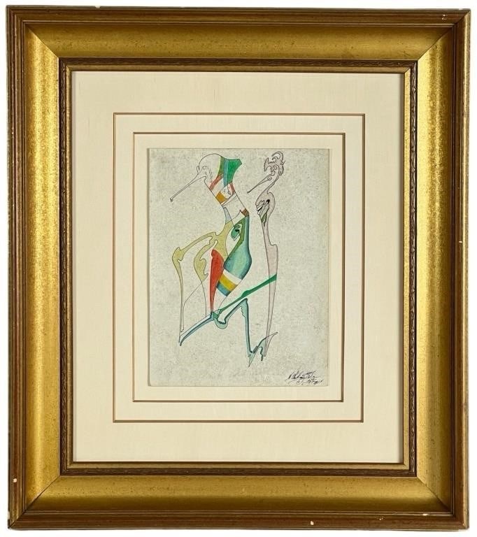 Mihail Chemiakin- 1975 Original Watercolor (1 of 4)