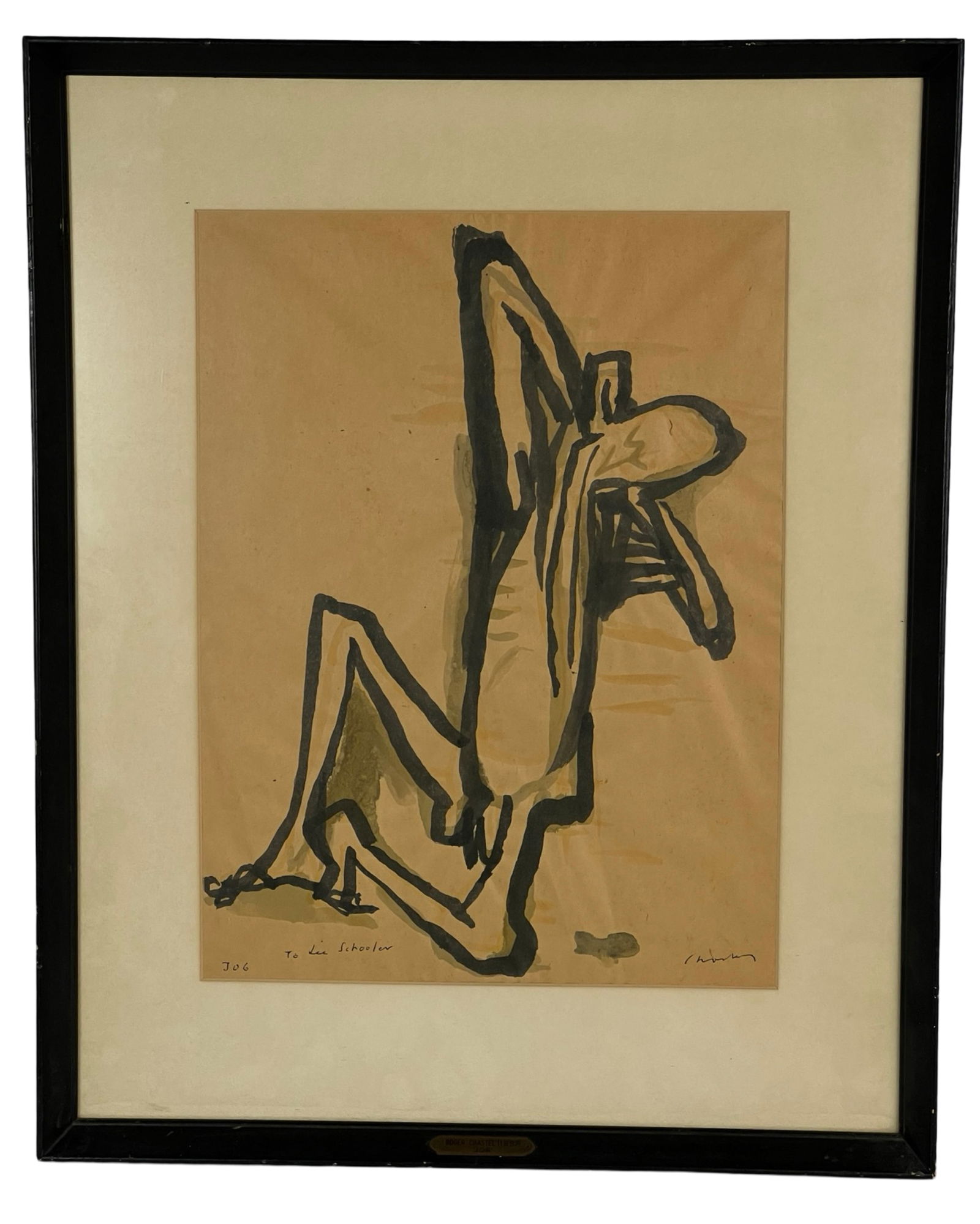 Roger Chastel 1897 Ink Wash Drawing on Paper (1 of 5)