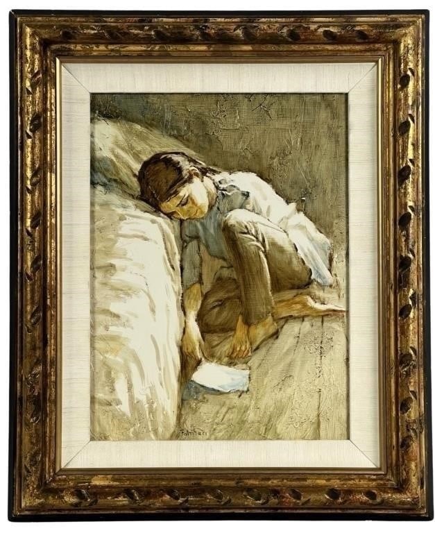 Frank Palmieri- Original Oil Painting of a Girl (1 of 3)