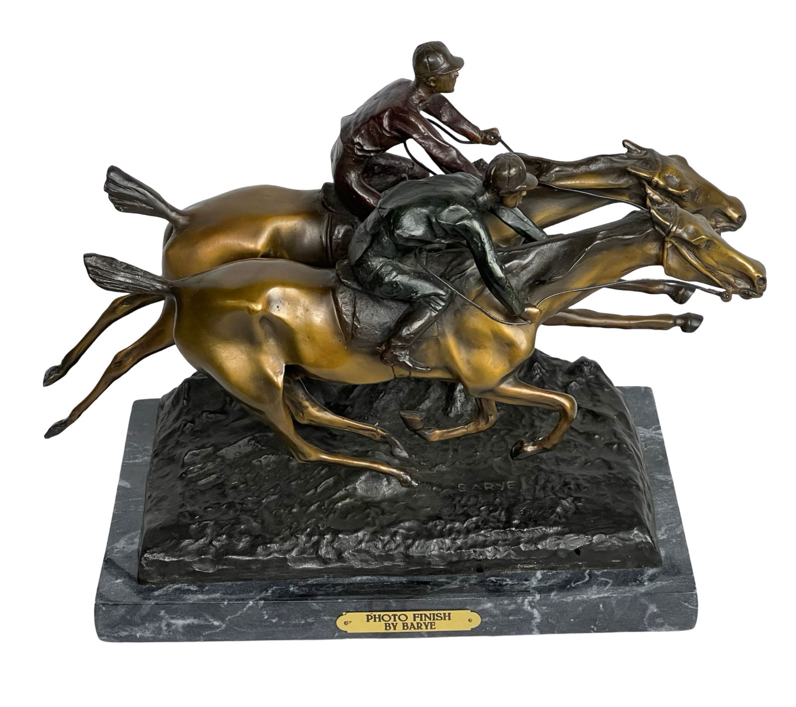 Antoine Barye- Large Bronze Horse Racing Sculpture (1 of 6)