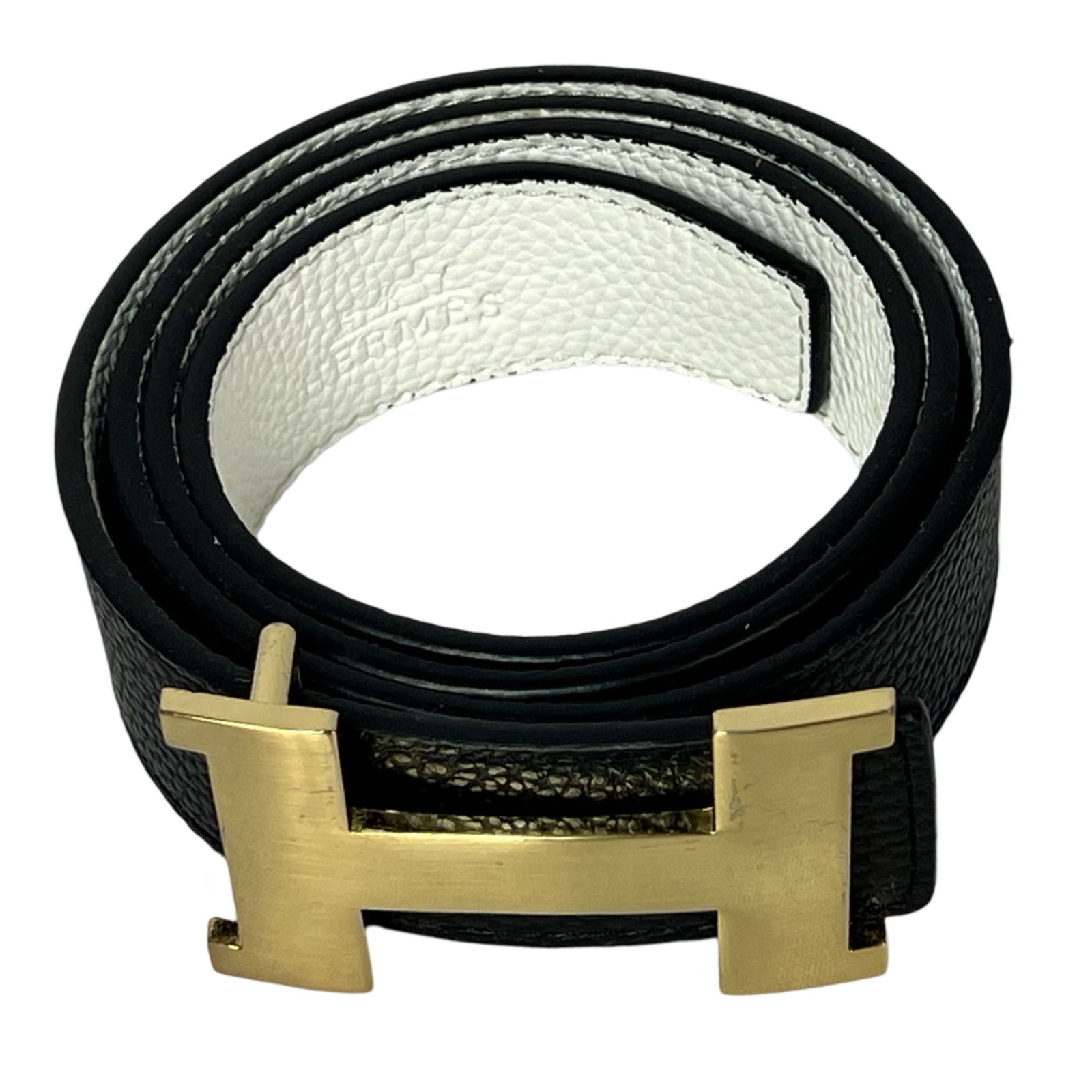 Men's Classic Large "H" Buckle Leather Belt (1 of 3)