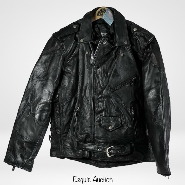 Buffalo Leather Biker's Leather Jacket Size XL New (1 of 4)