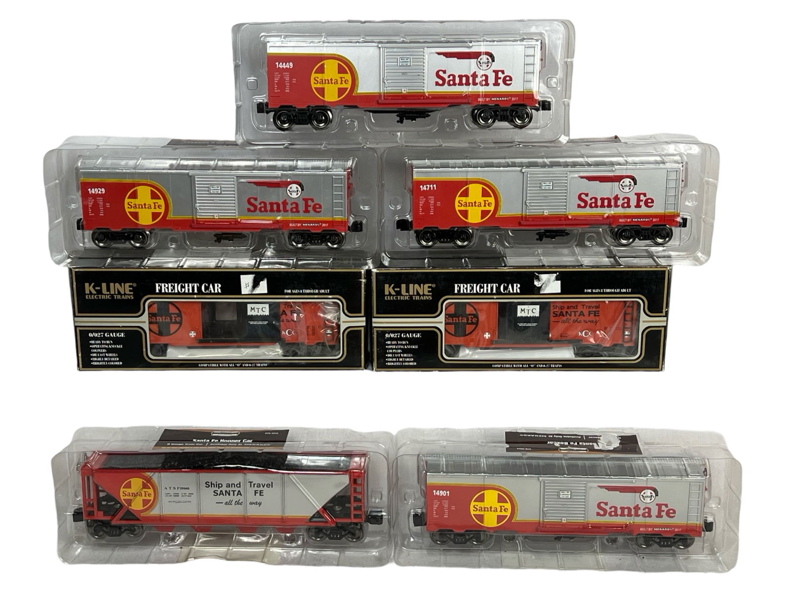 K-Line & Gold Line Santa Fe RR Train Cars "O" Gaug (1 of 3)