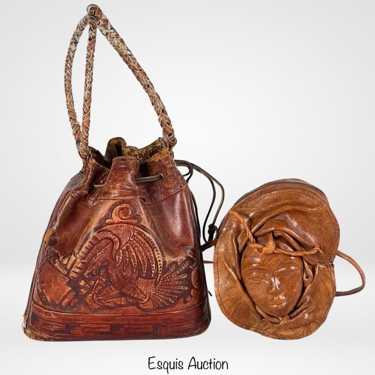 Lady's Hand Made Hand Tooled Leather Bags/ Purses (1 of 5)