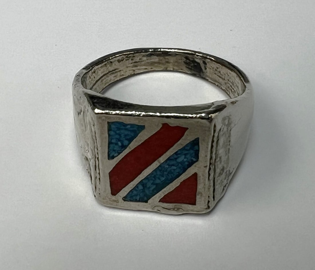 Native American Men's Sterling & Turquoise Ring (1 of 3)