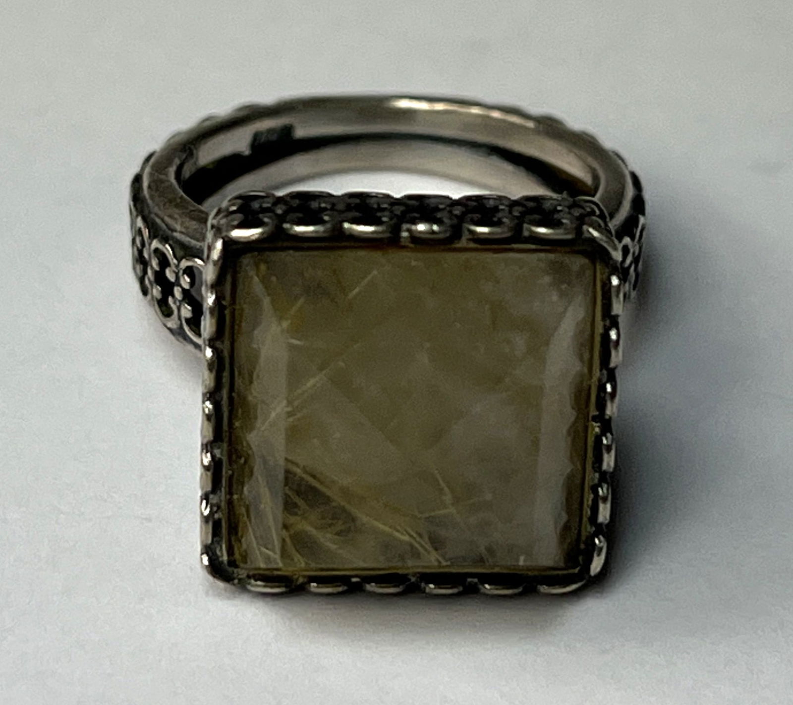 Sterling Silver Angel Hair Rutilated Quartz Ring (1 of 4)