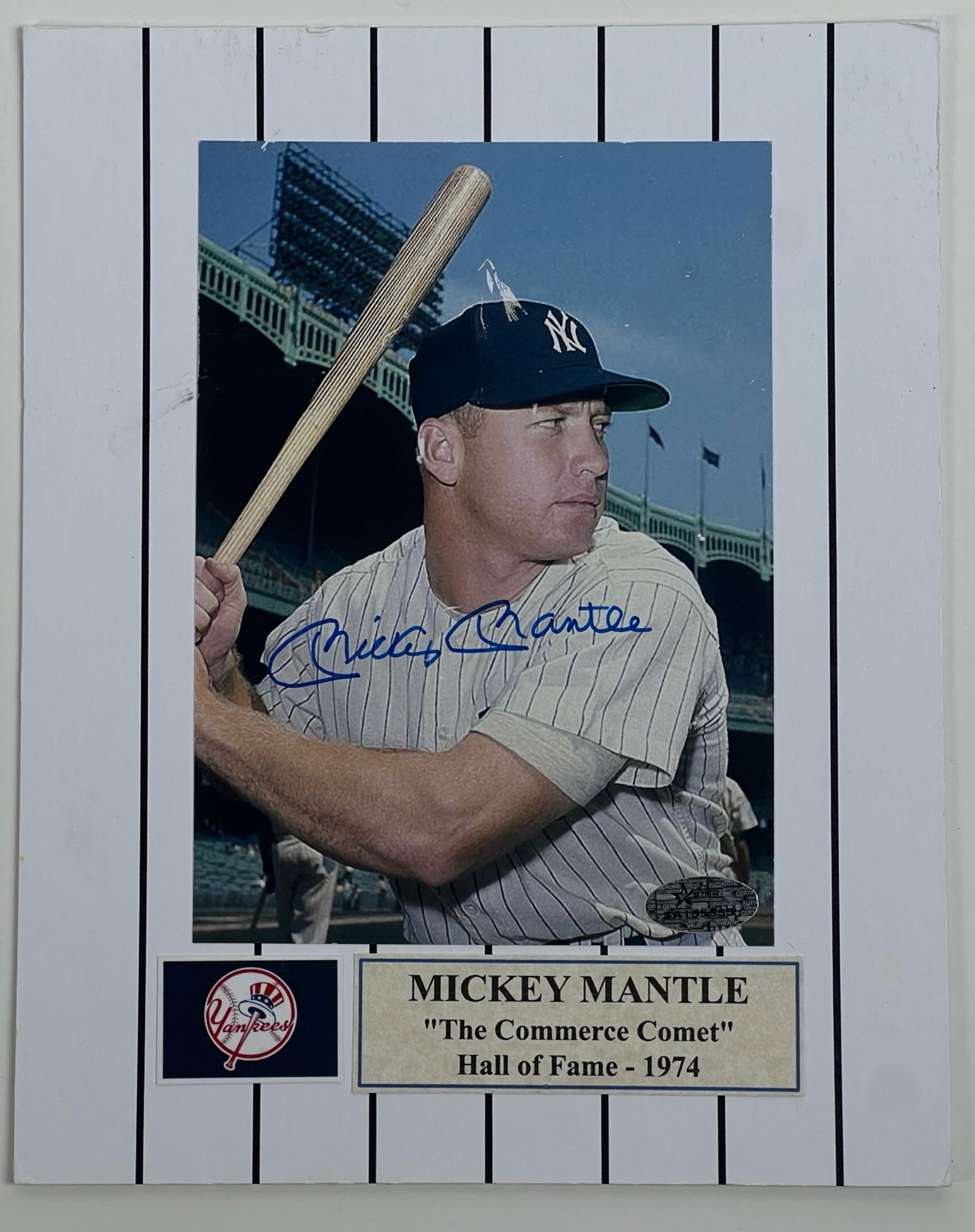 Mickey Mantle Autographed Baseball Photograph (1 of 3)