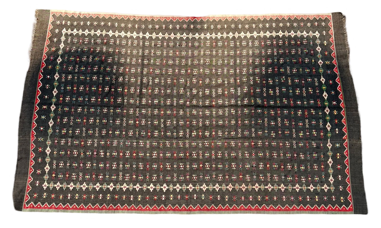 Vintage JiJim Kilim Wool Handmade Tribal Area Rug (1 of 3)
