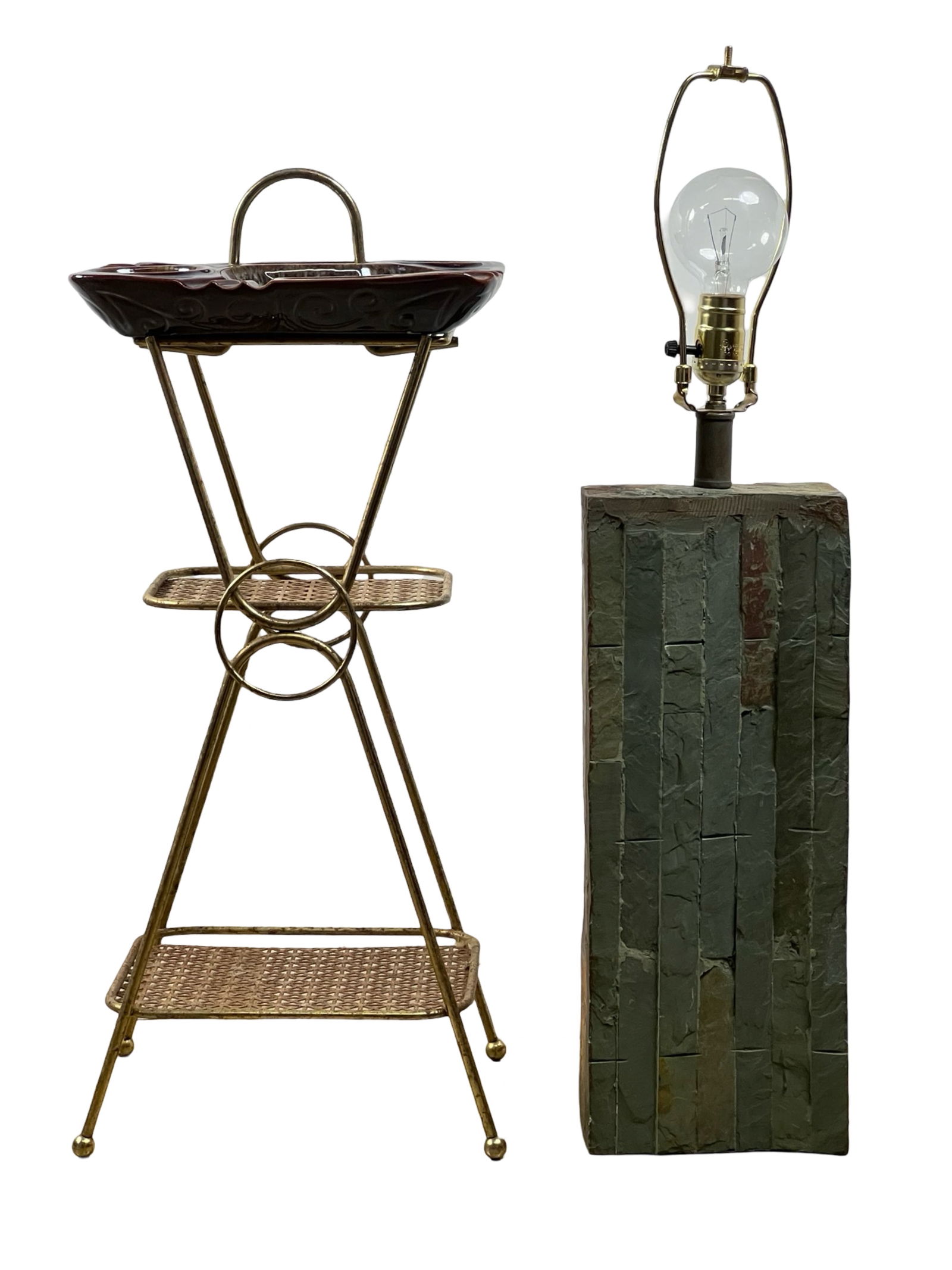 MCM Ashtray Stand & MCM Tile Lamp (1 of 6)