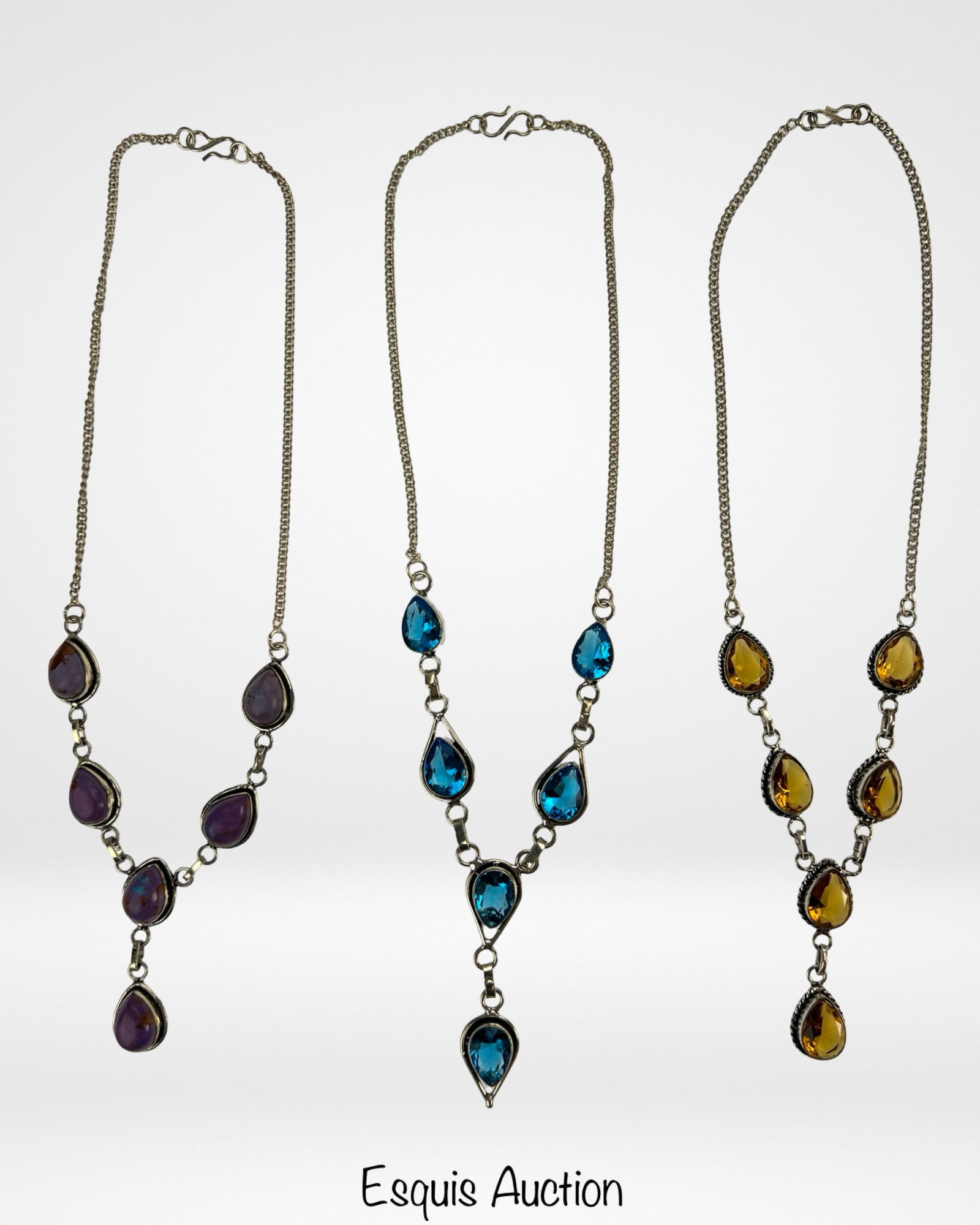 Group of Sterling Silver Artisan Necklaces (1 of 5)