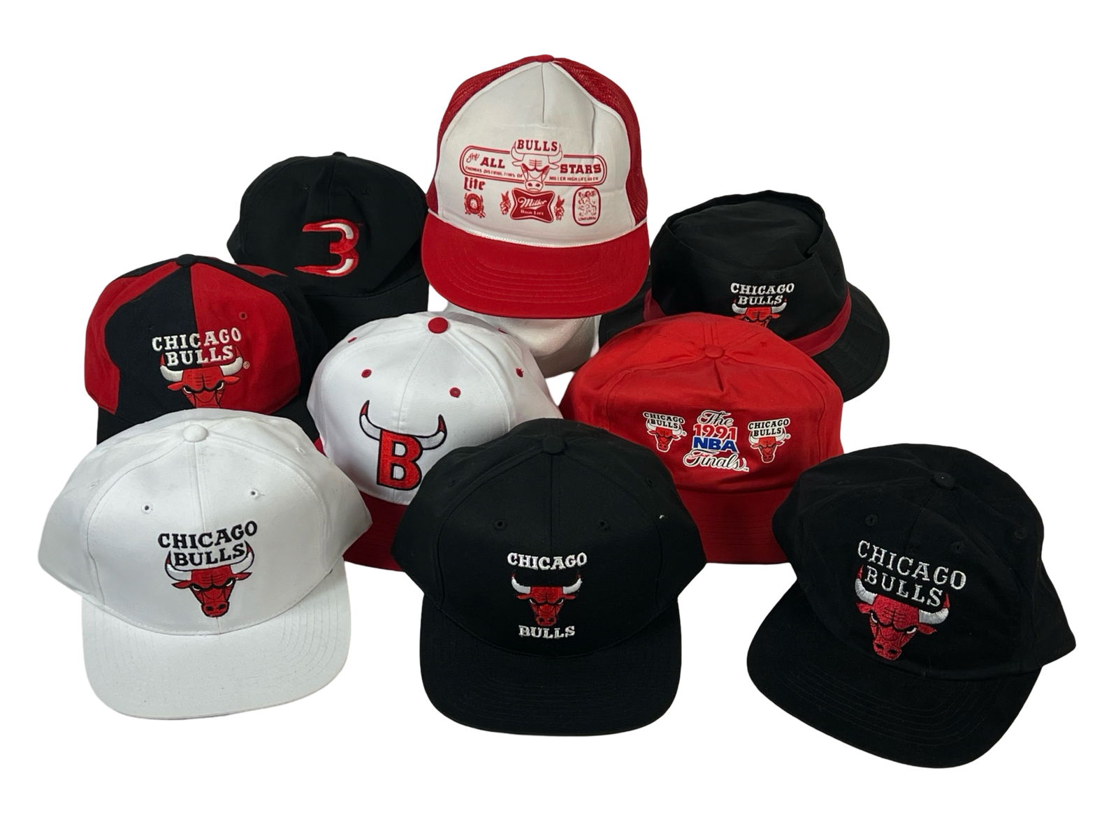 Collection of Vintage Chicago Bulls Hats (1 of 3)