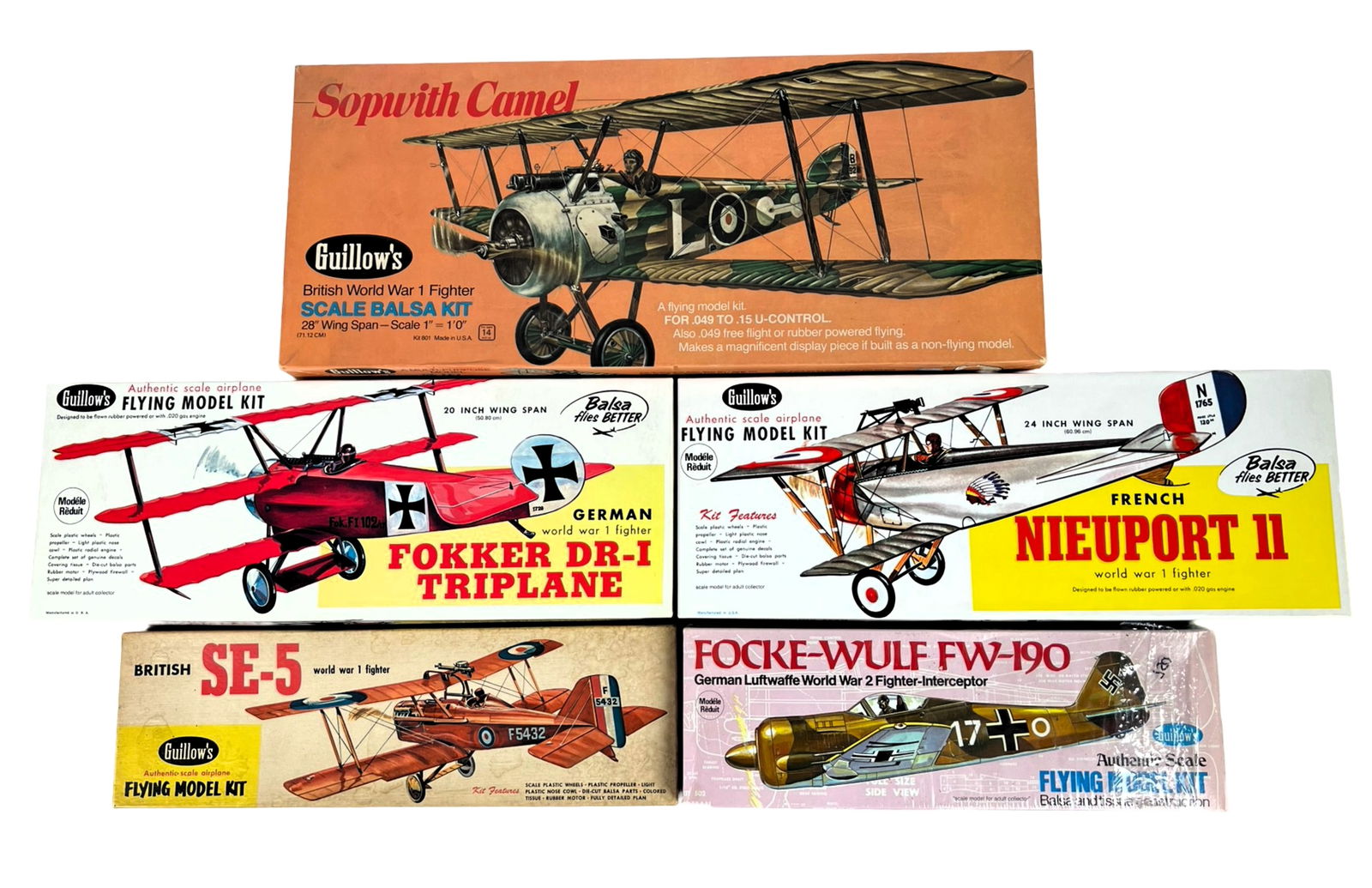 Vintage Balsa Wooden Flying Airplane Model Kits (1 of 3)