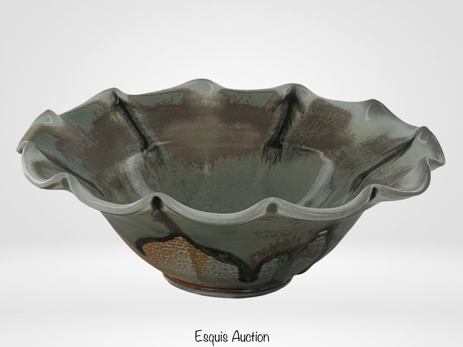 Vintage Art Pottery Glazed Bowl- Artist Signed (1 of 4)