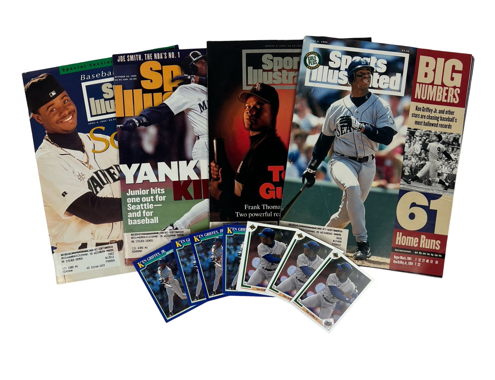 Ken Griffey Jr Cards & Sports Illustrated Magazine (1 of 4)