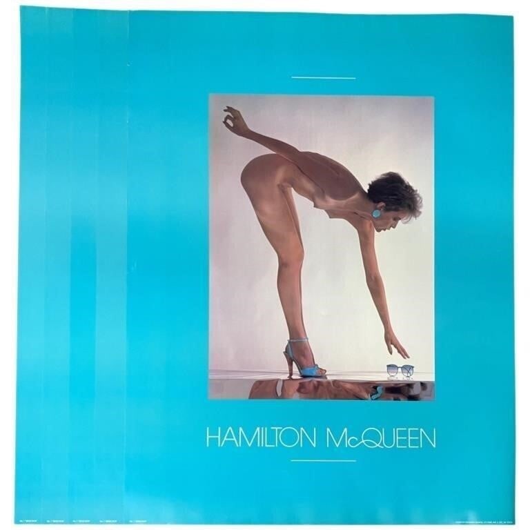 10 Hamilton McQueen "Reflection" Nude Posters: Indulge in a journey back to the captivating allure of the 1980s with this exquisite collection of "Reflection" Nude Photography Posters by the renowned artist, Hamilton McQueen. This lot comprises te