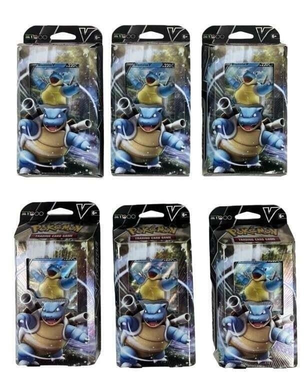 Pokemon V Blastoise Battle Card Decks- Sealed: Six New Never Opened Pokemon V Blastoise Battle Decks