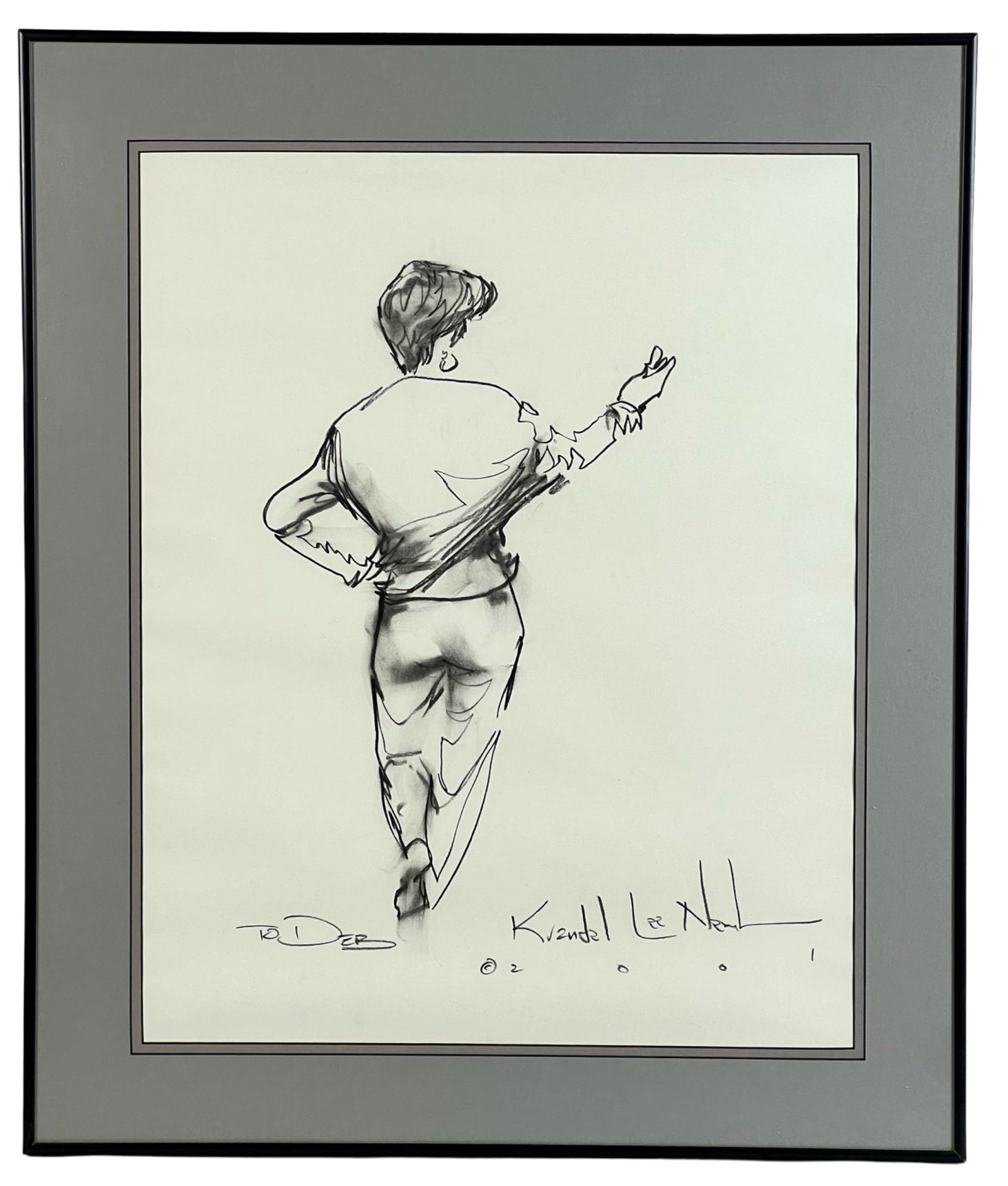 Krandel Lee Newton Original Butt Sketch Drawing (1 of 2)