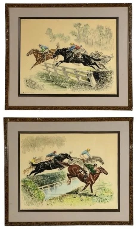 Louis Claude- Steeplechase Signed Etchings (1 of 9)