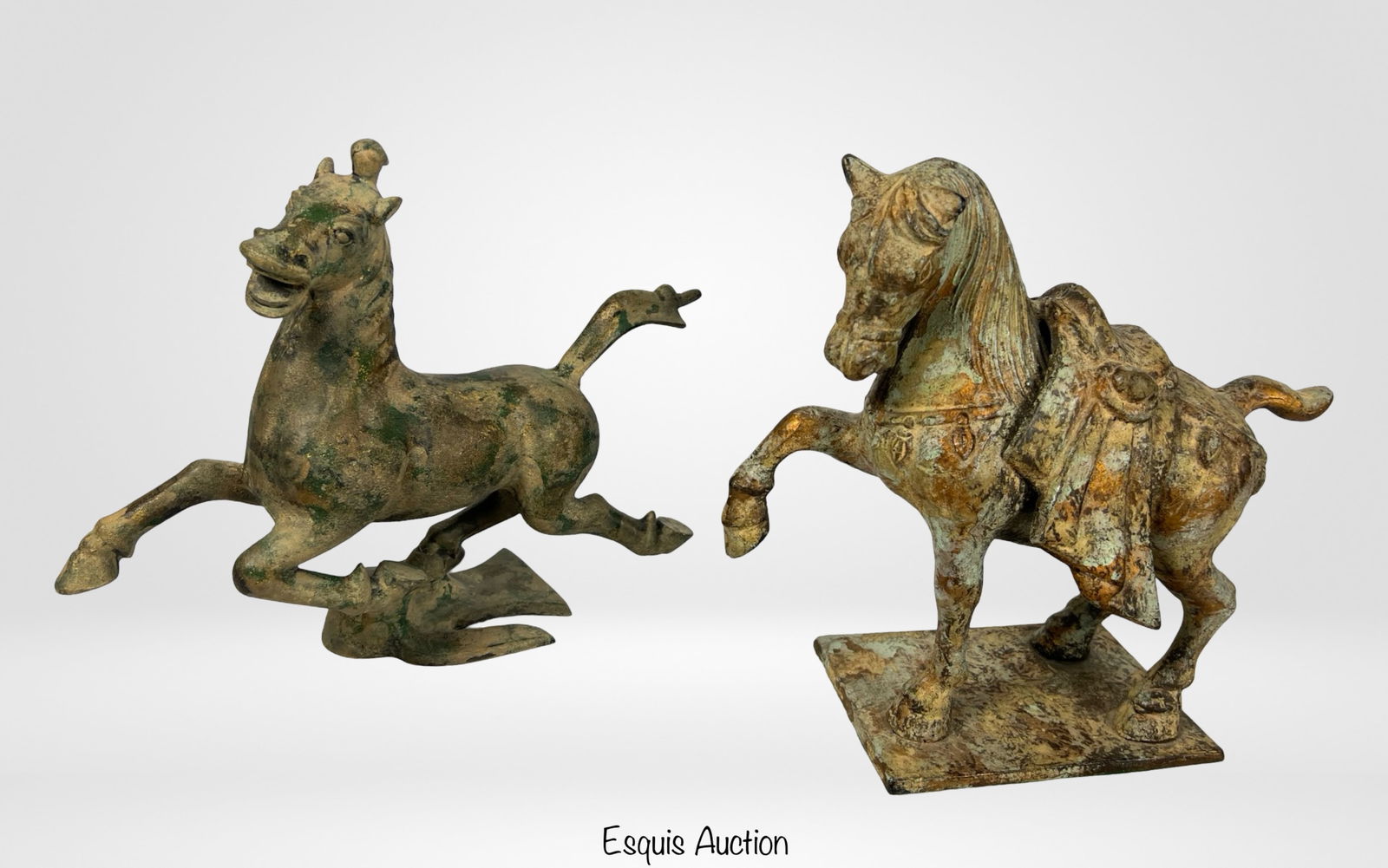 Chinese Tang Dynasty Cast Metal Horse Sculptures (1 of 9)