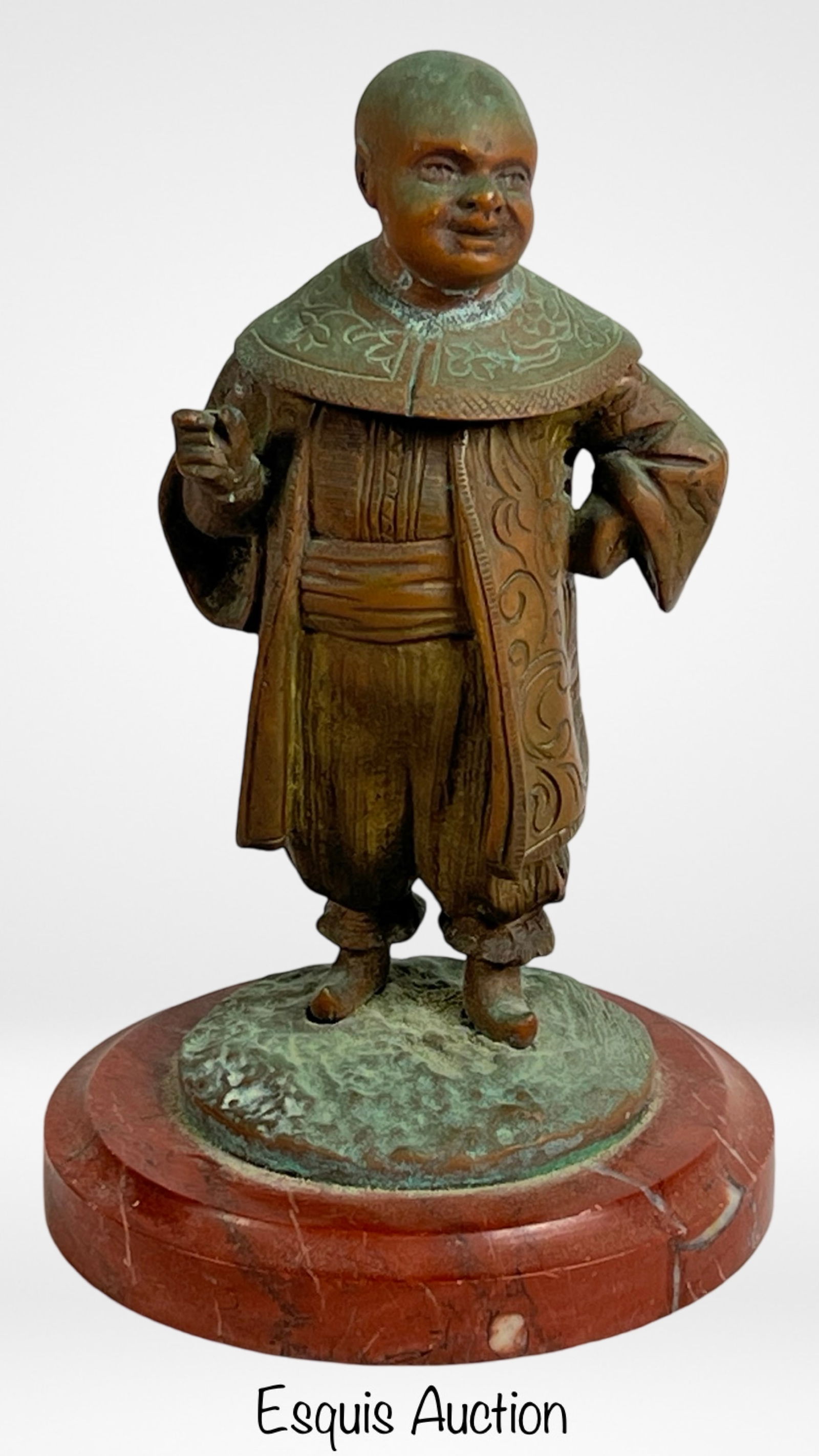 Antique Chinese Boy Figural Bronze Match Holder (1 of 4)