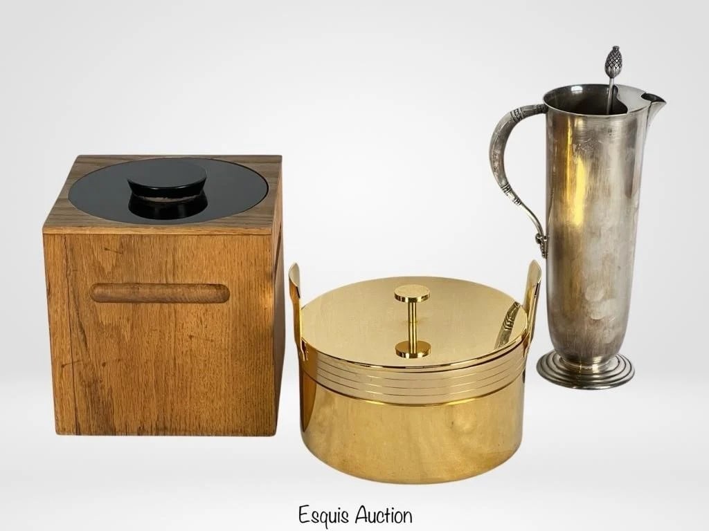 MCM Martini Coctail Pitcher, 24k GP Ice Bucket &T (1 of 7)