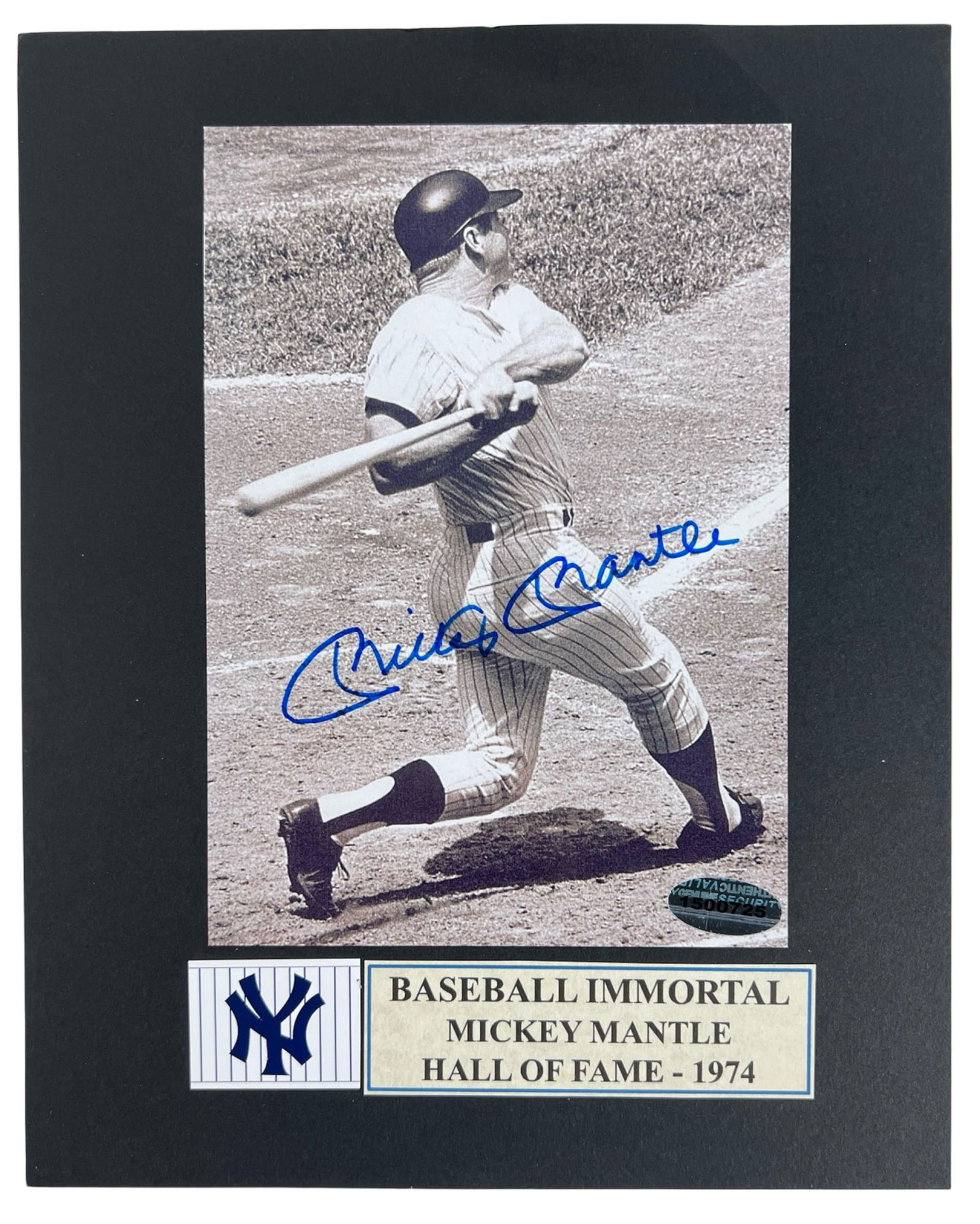 Mickey Mantle Autographed Baseball Photograph (1 of 2)
