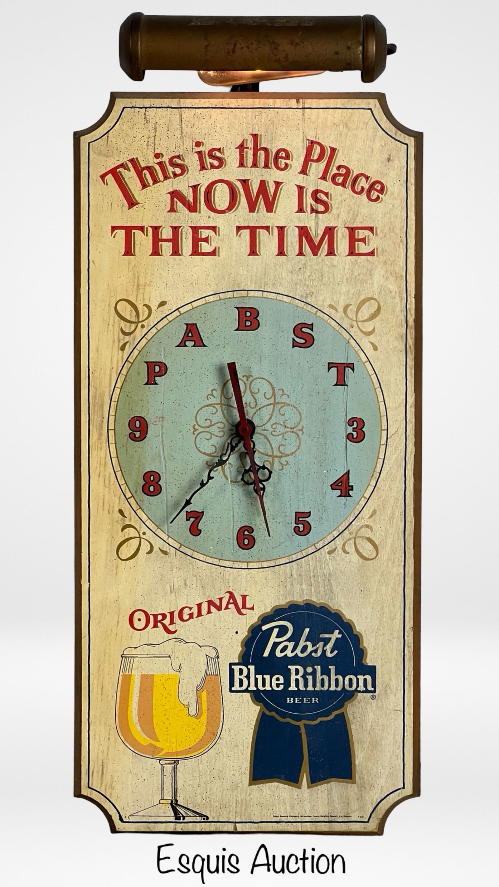 Original 60s Pabst Blue Ribbon Beer Wall Clock (1 of 4)
