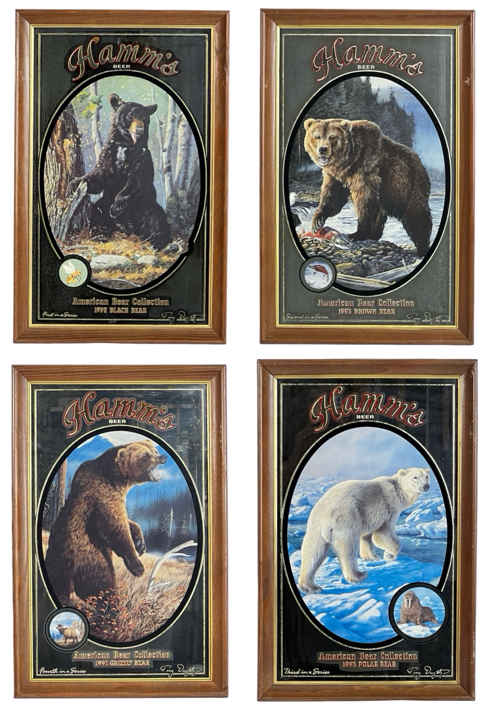 Hamm's Beer American Bear Collection Bar Mirrors (1 of 5)