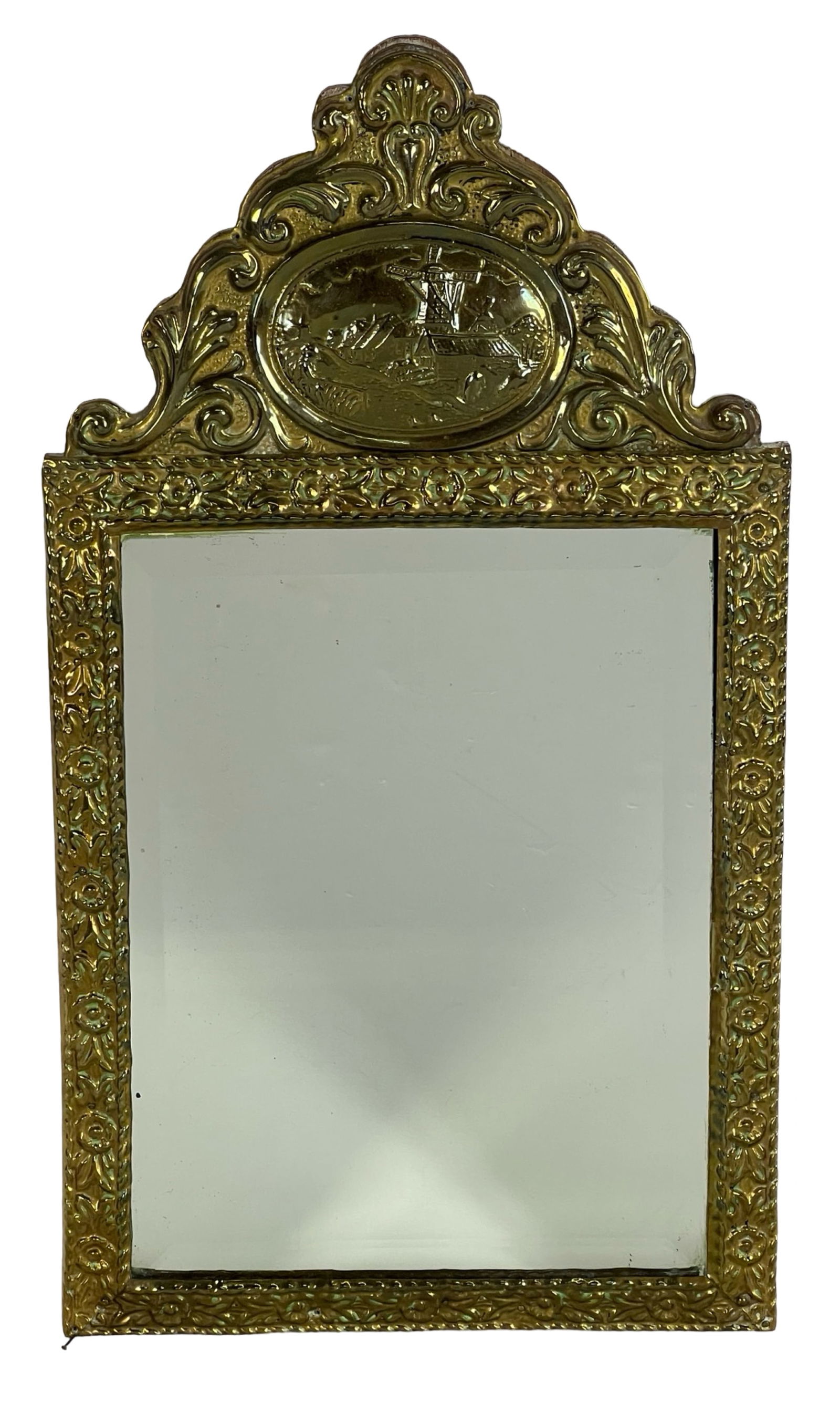Vintage Gilded Tin Frame Mirror (1 of 3)