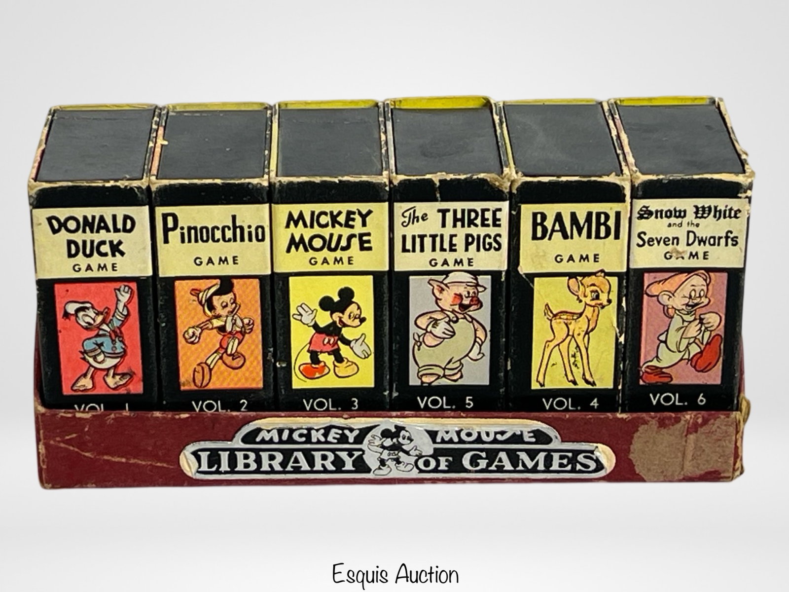 1940's Mickey Mouse Library of Games Card Games: 1940's Mickey Mouse Library of Games Set. Good overall condition, some age related wear.