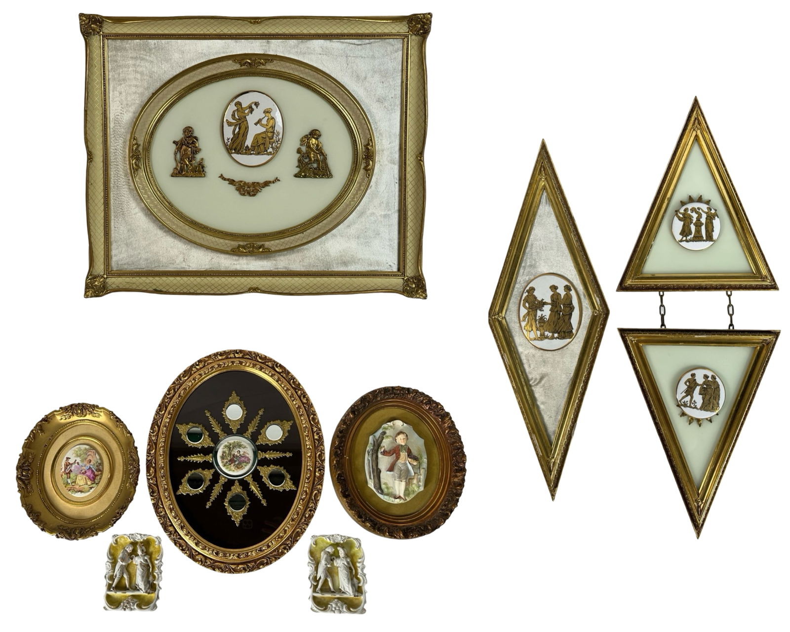 Collection of Neoclassical Wall Decor Plaques (1 of 7)