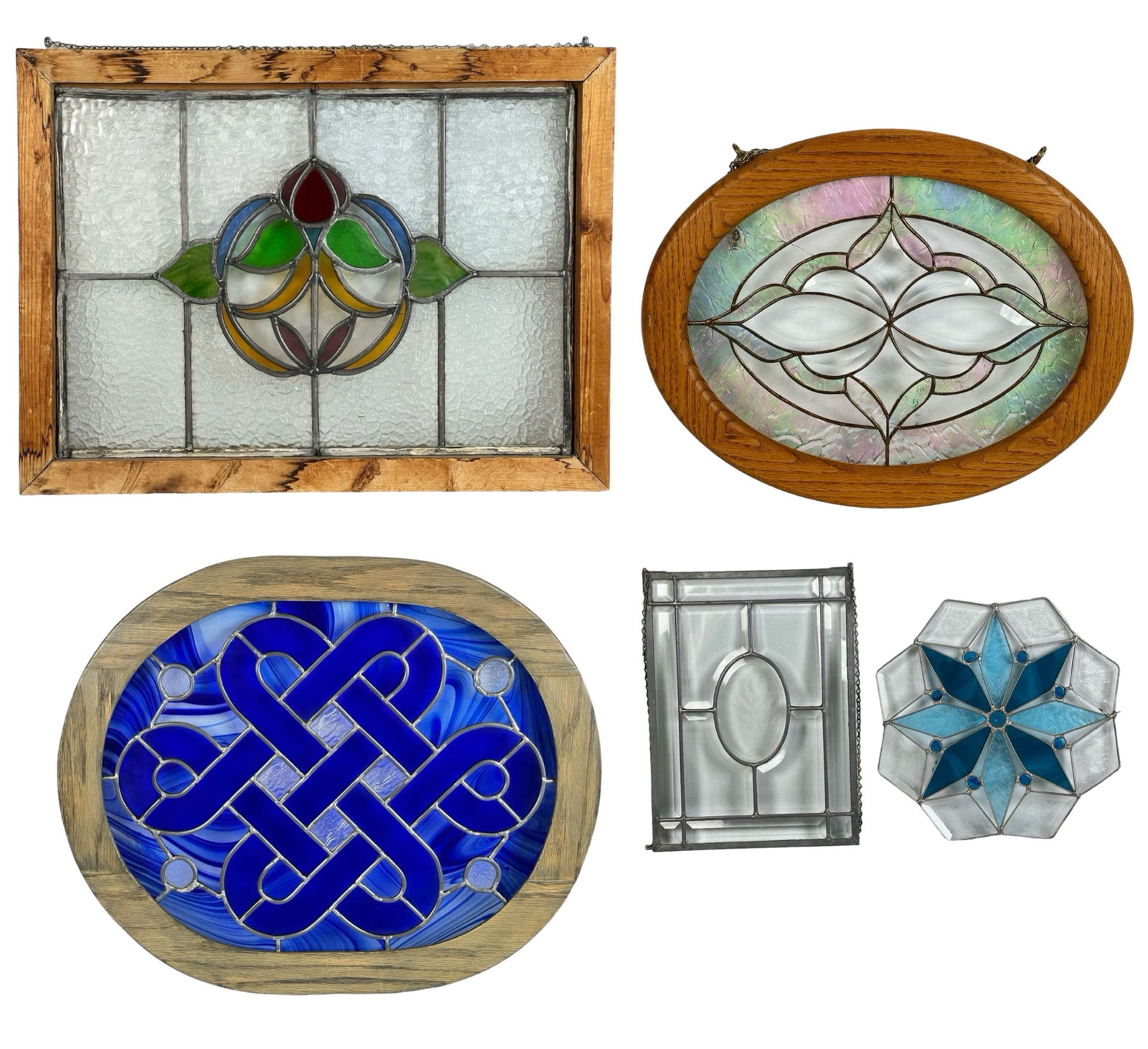 Assortment of Stained Glass Window Panels (1 of 7)