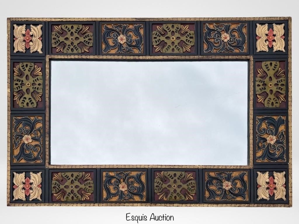 Large Vintage Wall Mirror with Ornate Carved Frame (1 of 1)