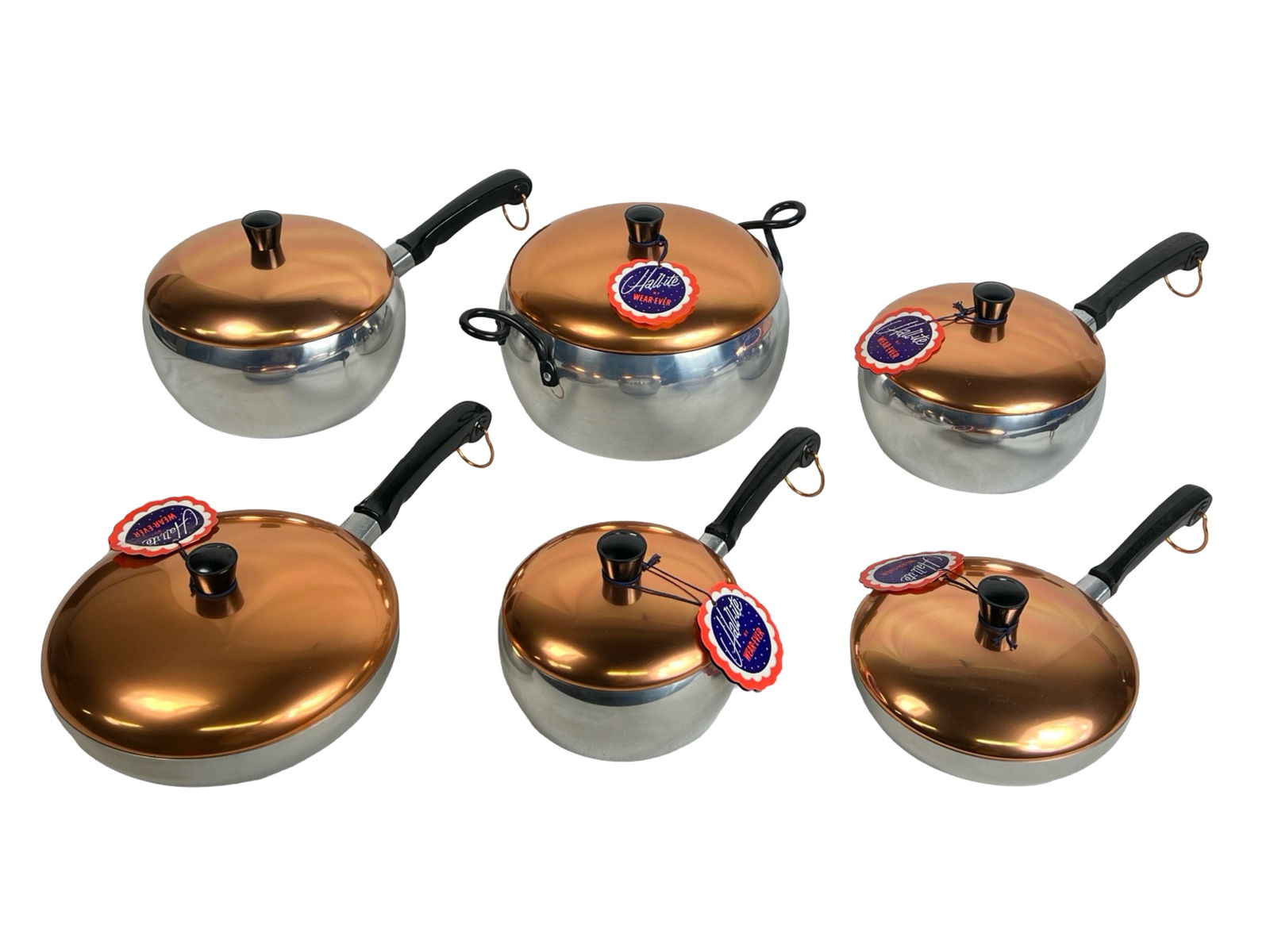 1960's Hallite Wear Ever Cooking Pots & Pan Set (1 of 4)