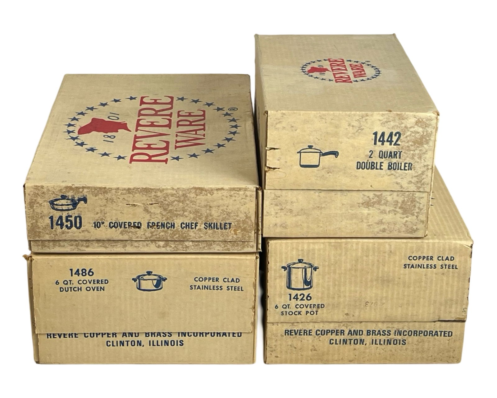 1960's Revere Ware Copper Clad Cookware Set (1 of 2)